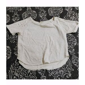 Elegant Cream Women's Blouse with Studded Detail